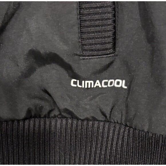 Adidas Climacool Black Full Zip Track Jacket 3 White Stripes Women's Small - Picture 5 of 8